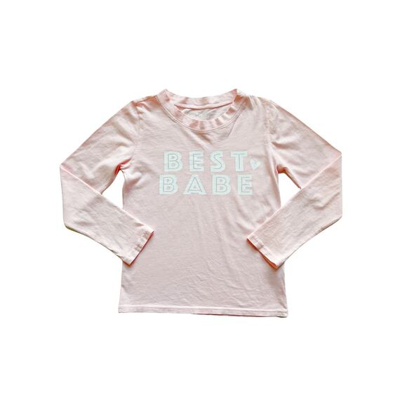 Charlie And Quinn Best Babe Long Sleeve Tee Size 4/5 - Picture 1 of 4